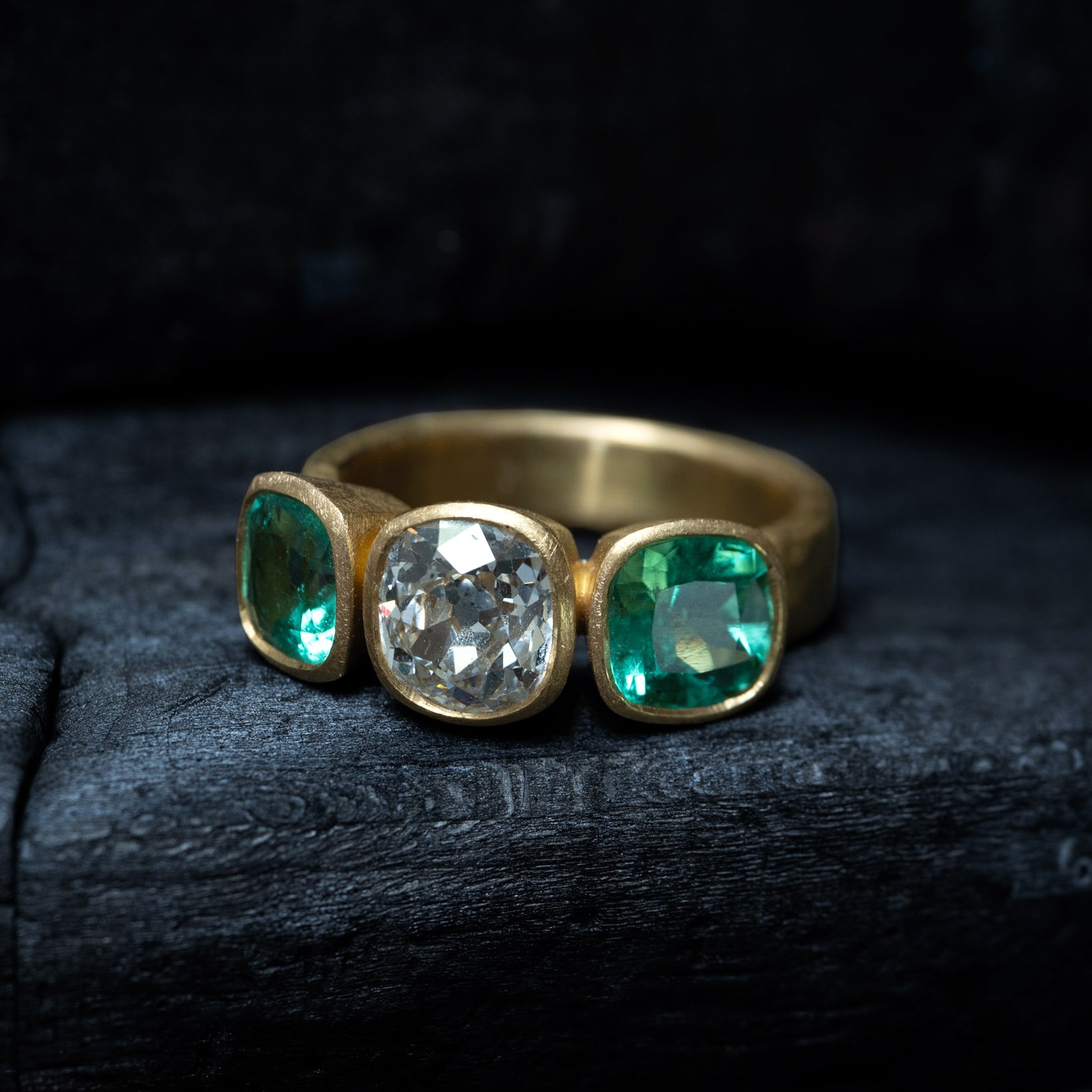 Emerald and Diamond Ring