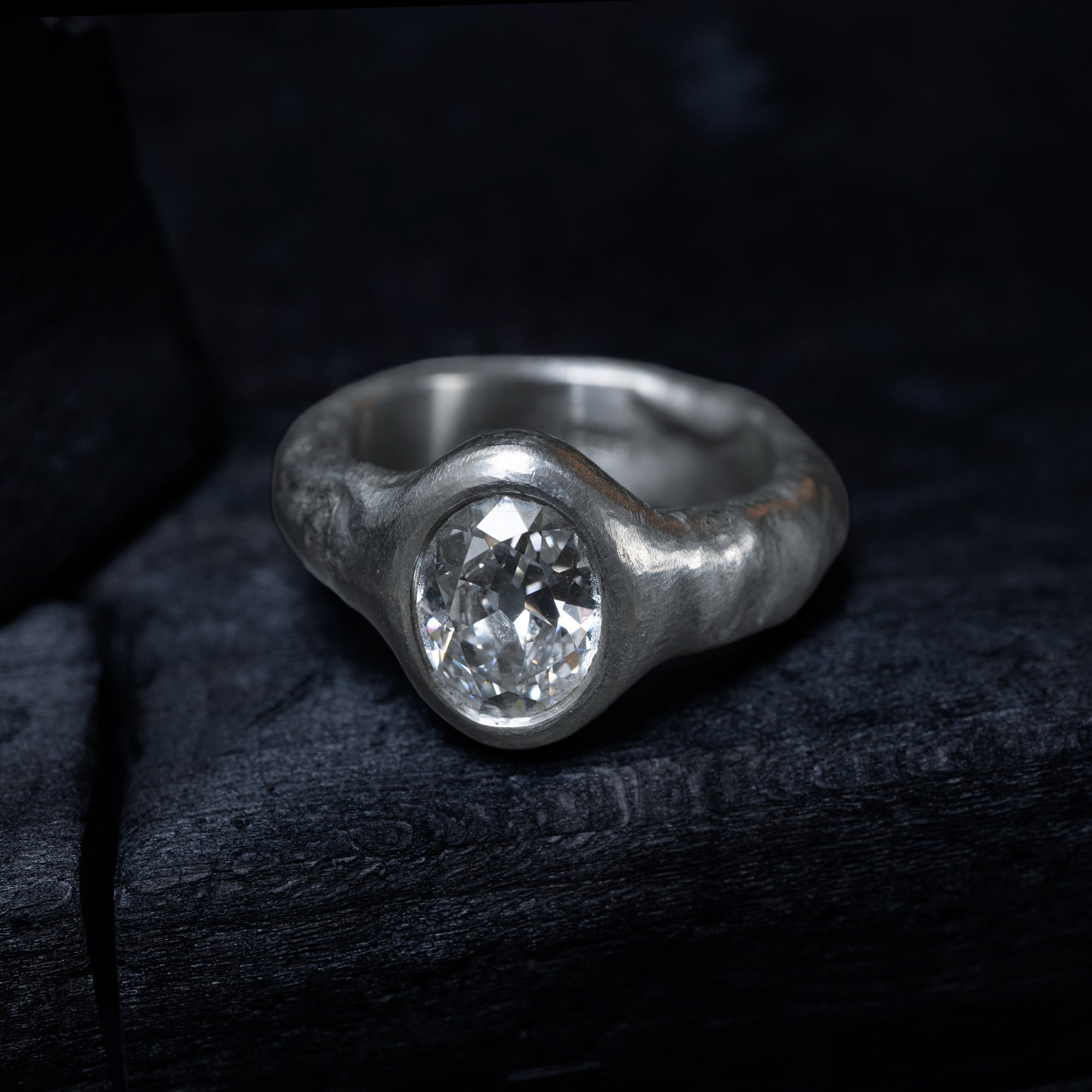 Molten Platinum Ring