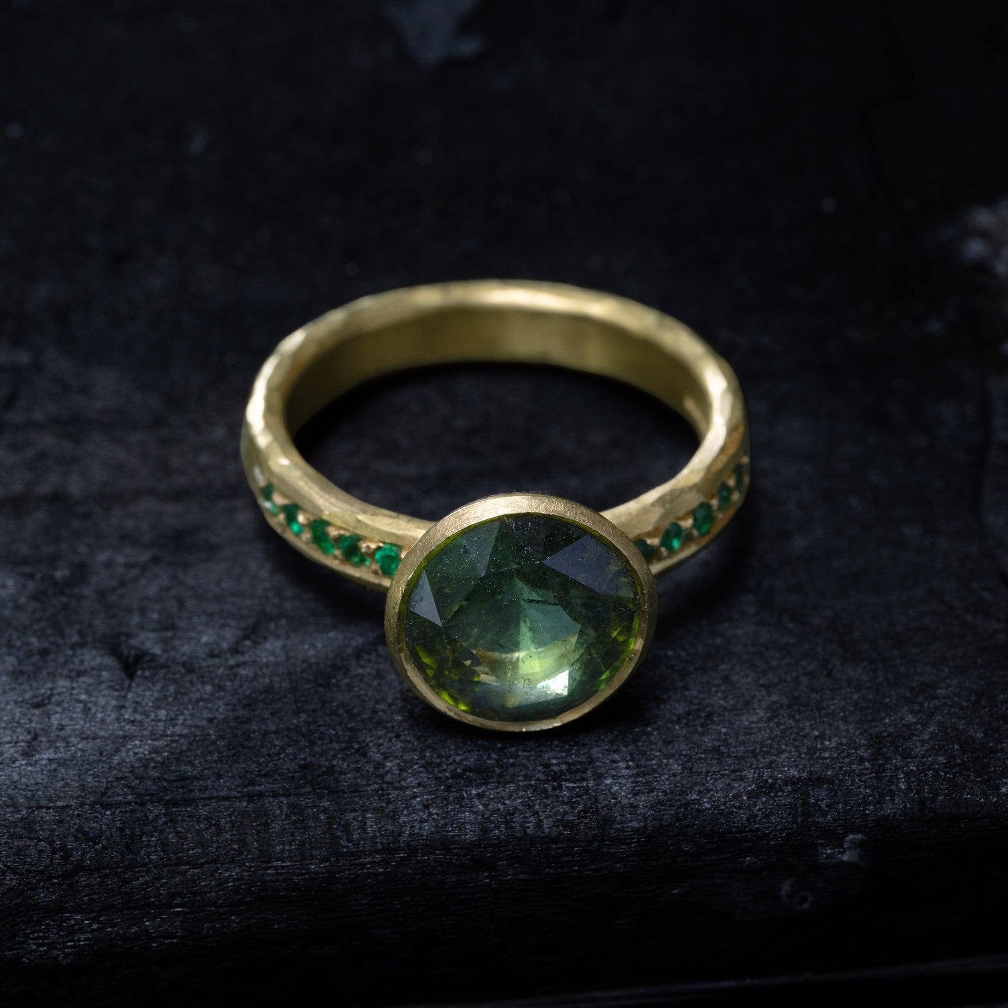 Tourmaline and Emerald Ring