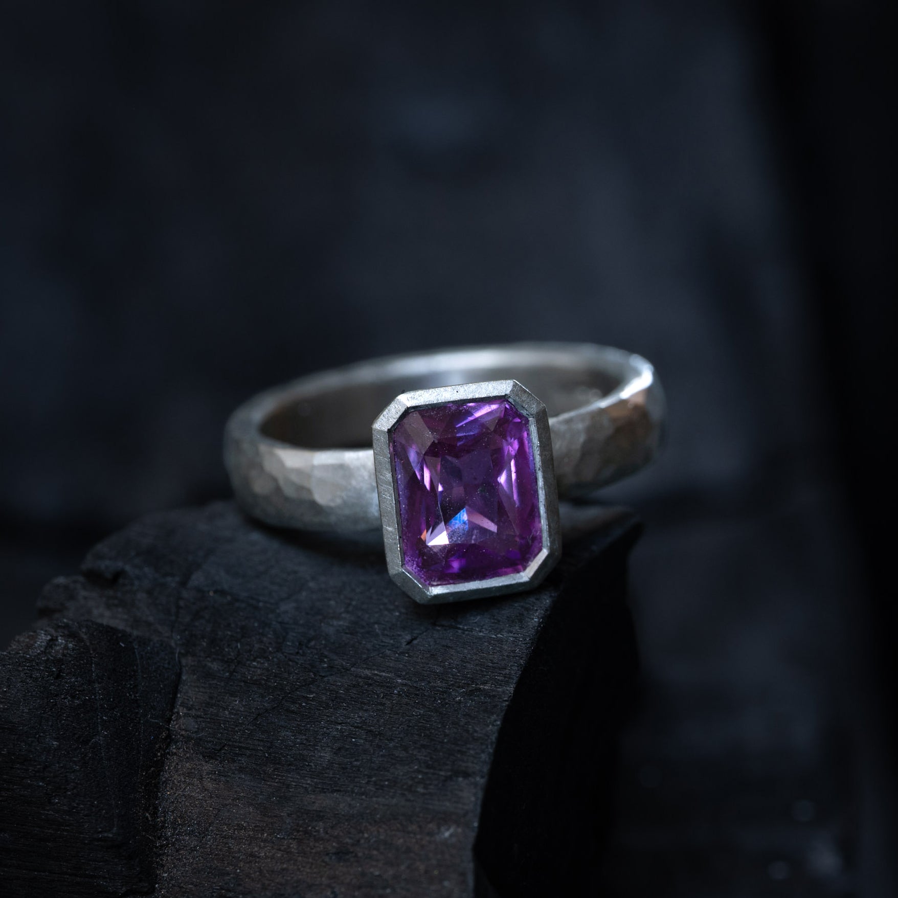 Platinum Pink Sapphire Ring
