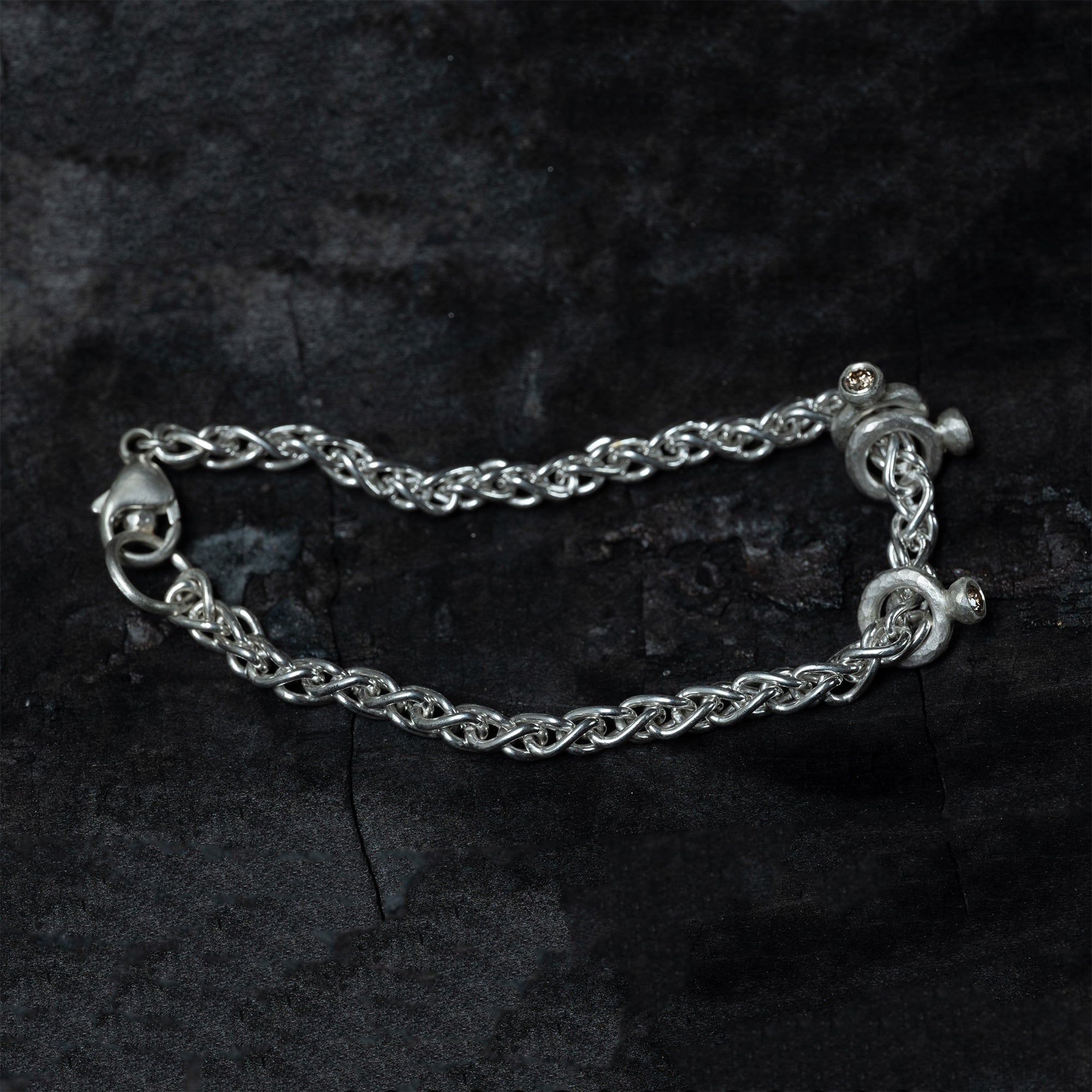 Silver Yellow Diamond Bracelet