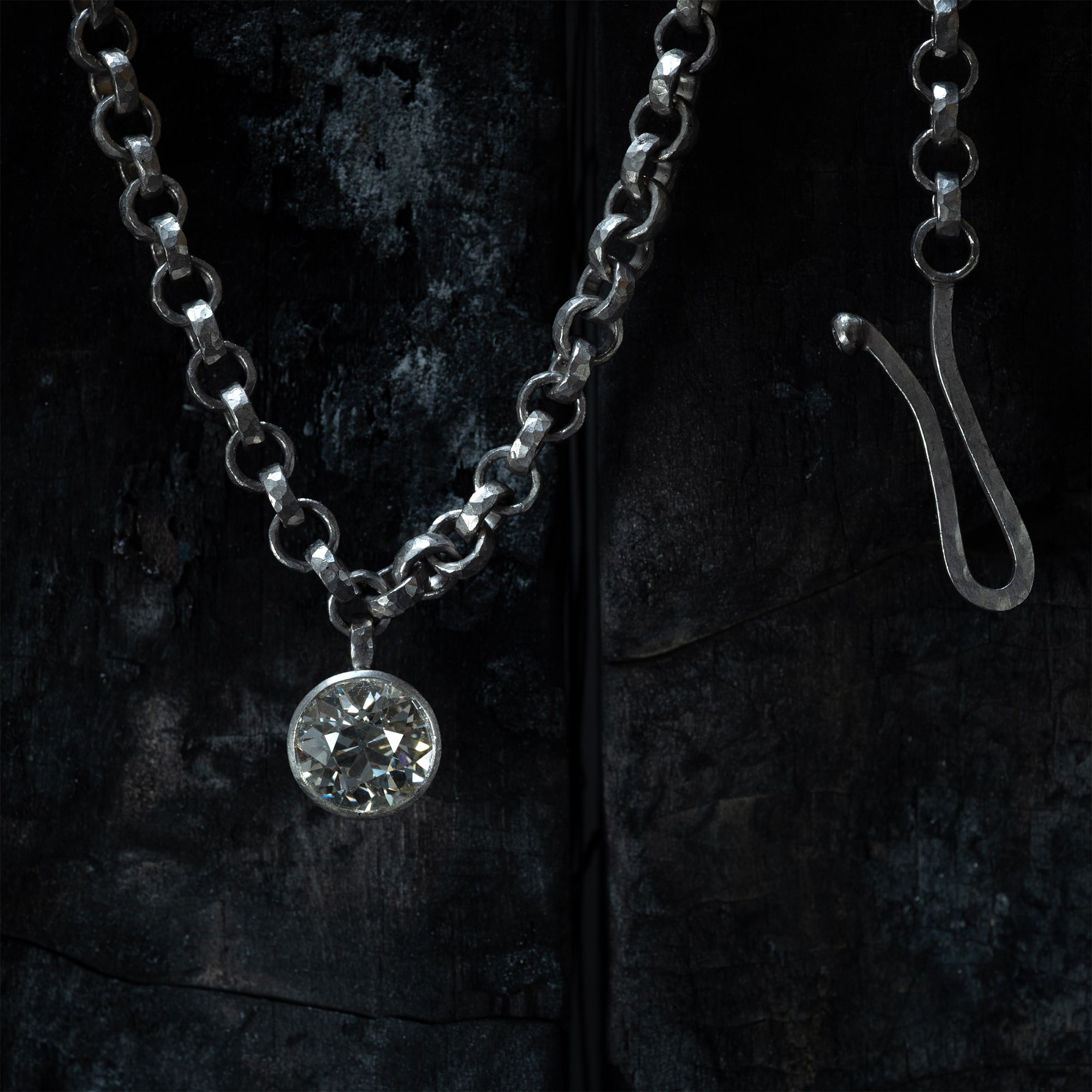 Old Cut Diamond Necklace