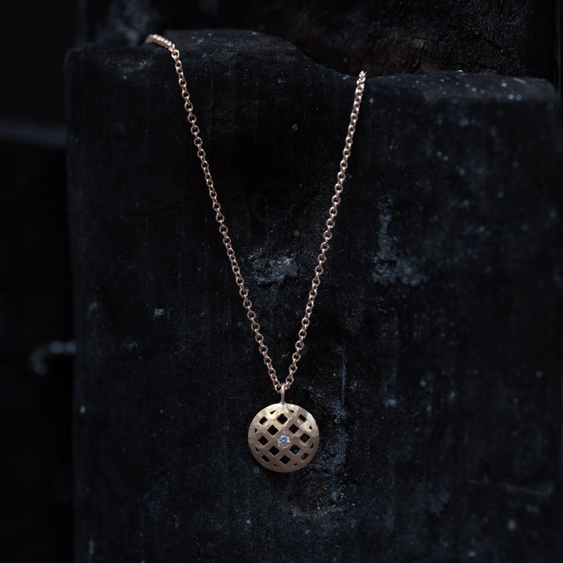 Gold Lattice Pendant