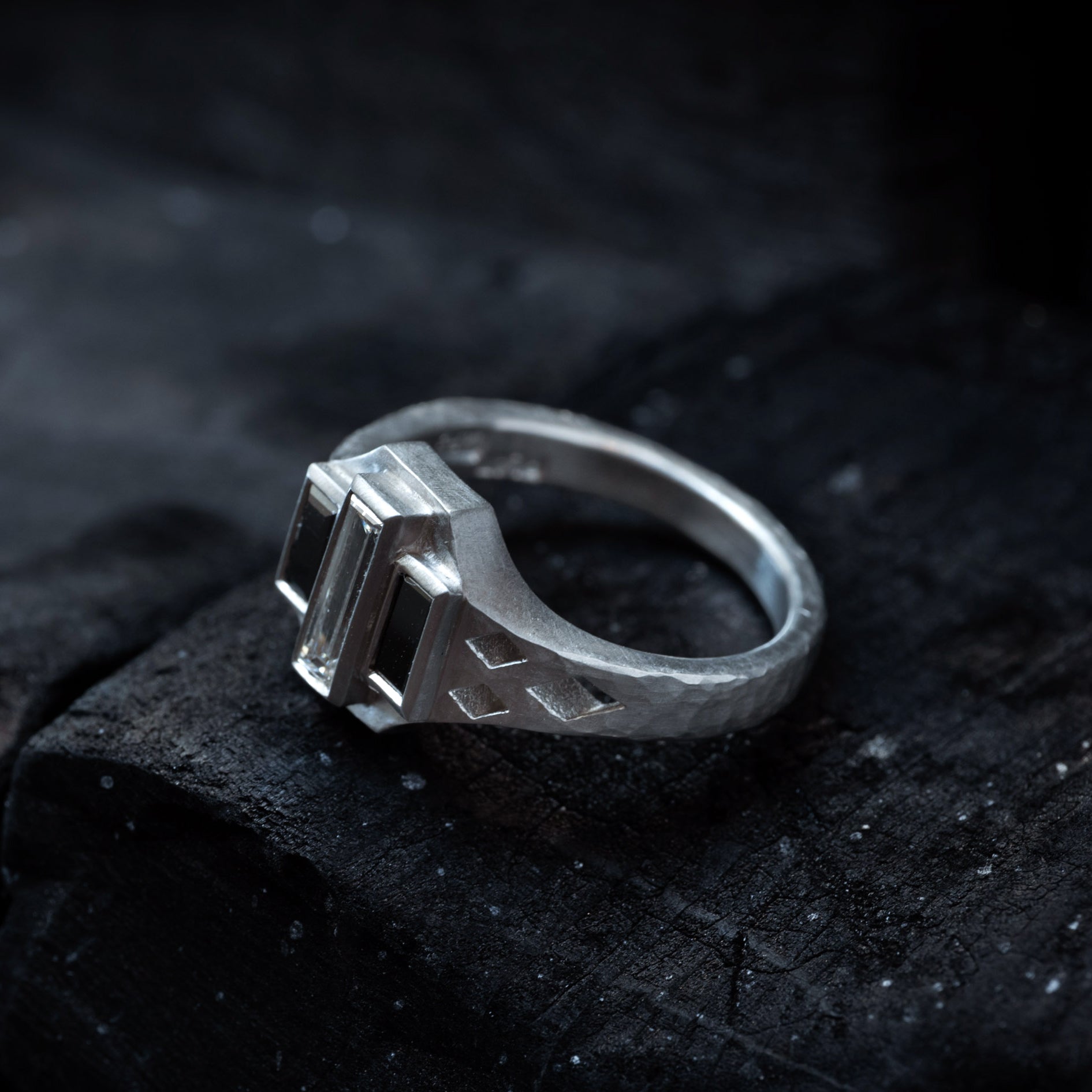Platinum Shield Ring