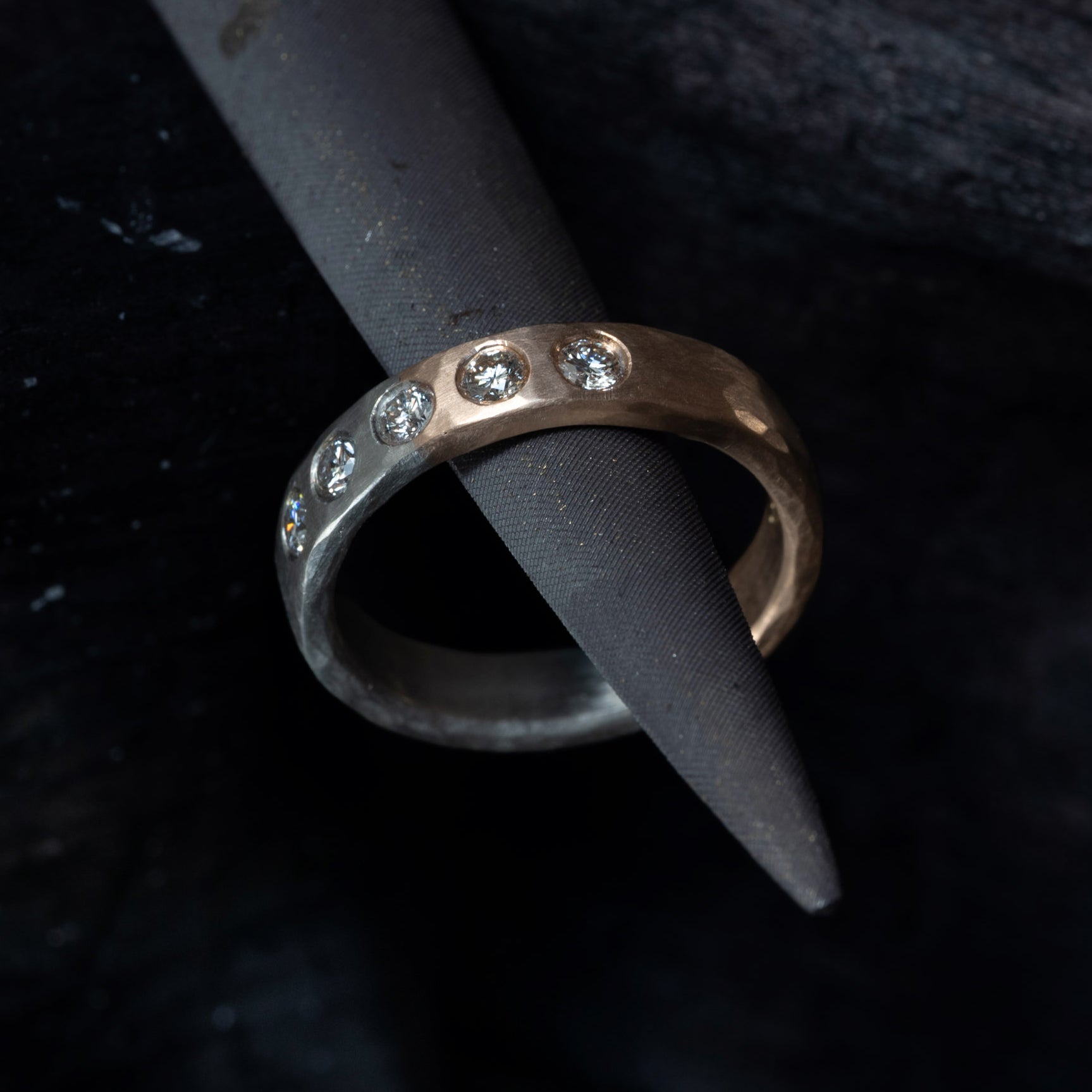 Half and Half Diamond Ring