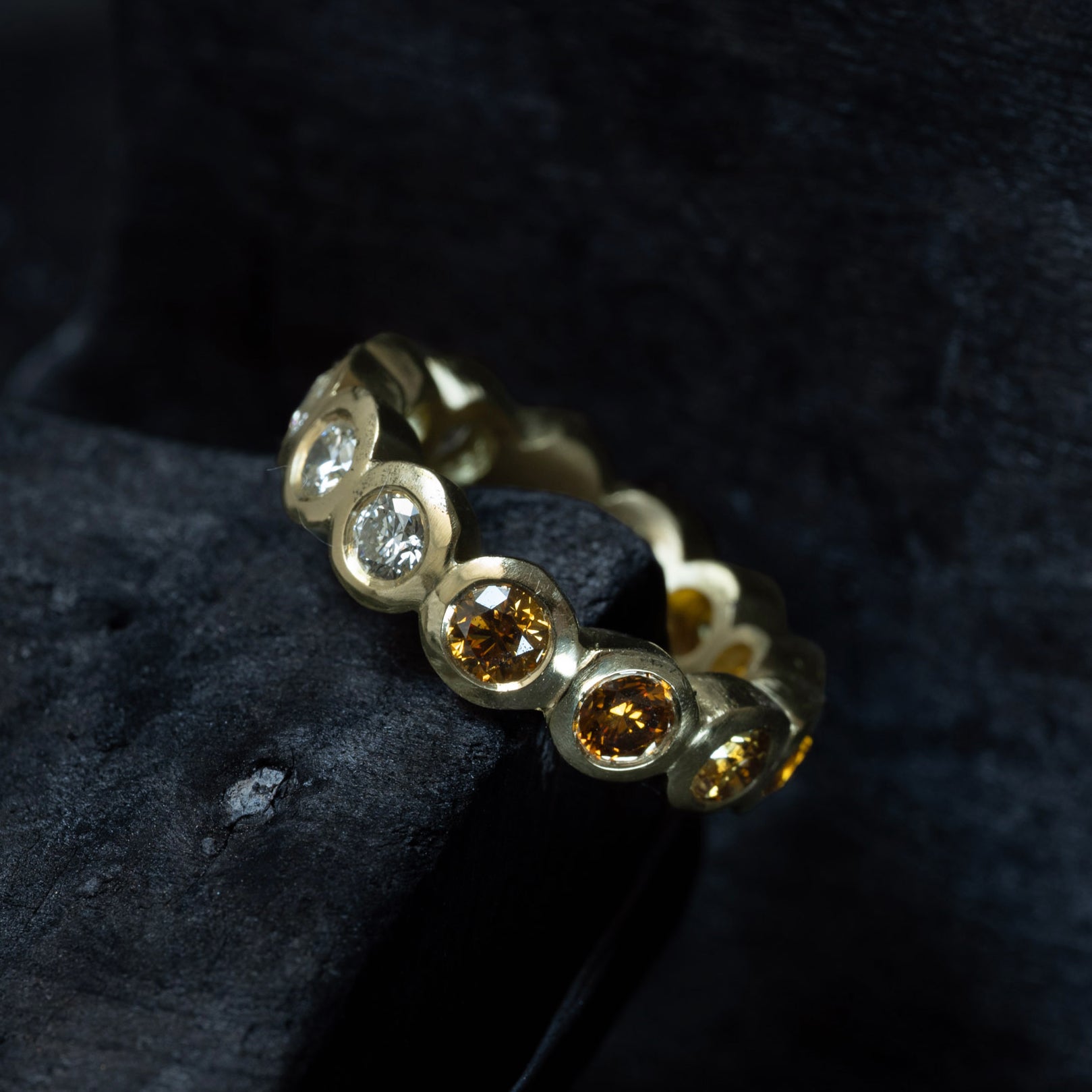 Vivid Natural Orange Eternity Ring