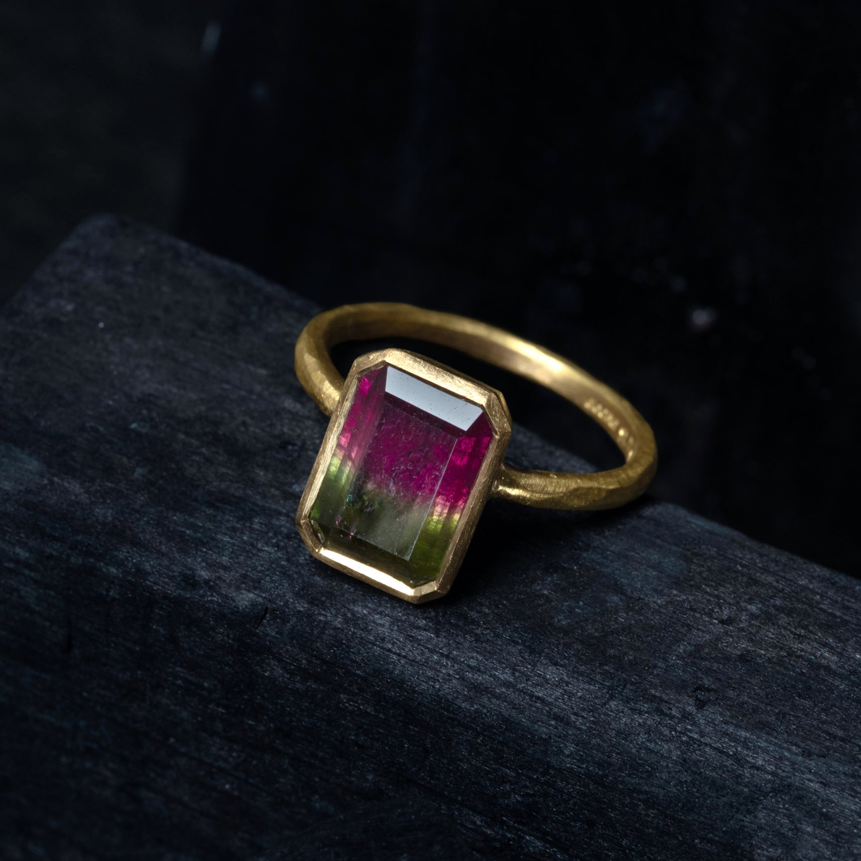 Bi Coloured Tourmaline Ring
