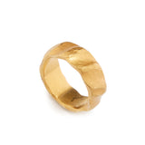 Wide Gold Wave Ring