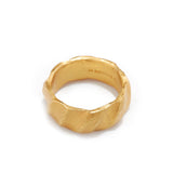 Wide Gold Wave Ring