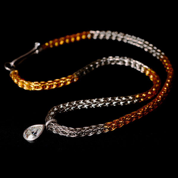 Diamond Woven Chain Necklace