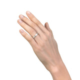 4mm Platinum and Gold D Shaped Ring