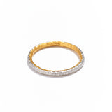 Pinched Platinum and Gold Ring