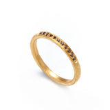 Gold Channel Set Cognac Diamond Ring