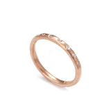 Rose Gold with 7 Diamonds Ring