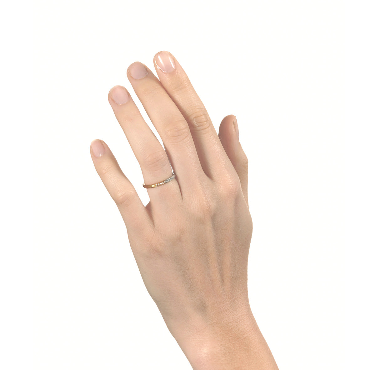 2mm Half and Half Channel Set Diamonds Ring