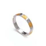 3.5mm Platinum and Gold Wave Ring