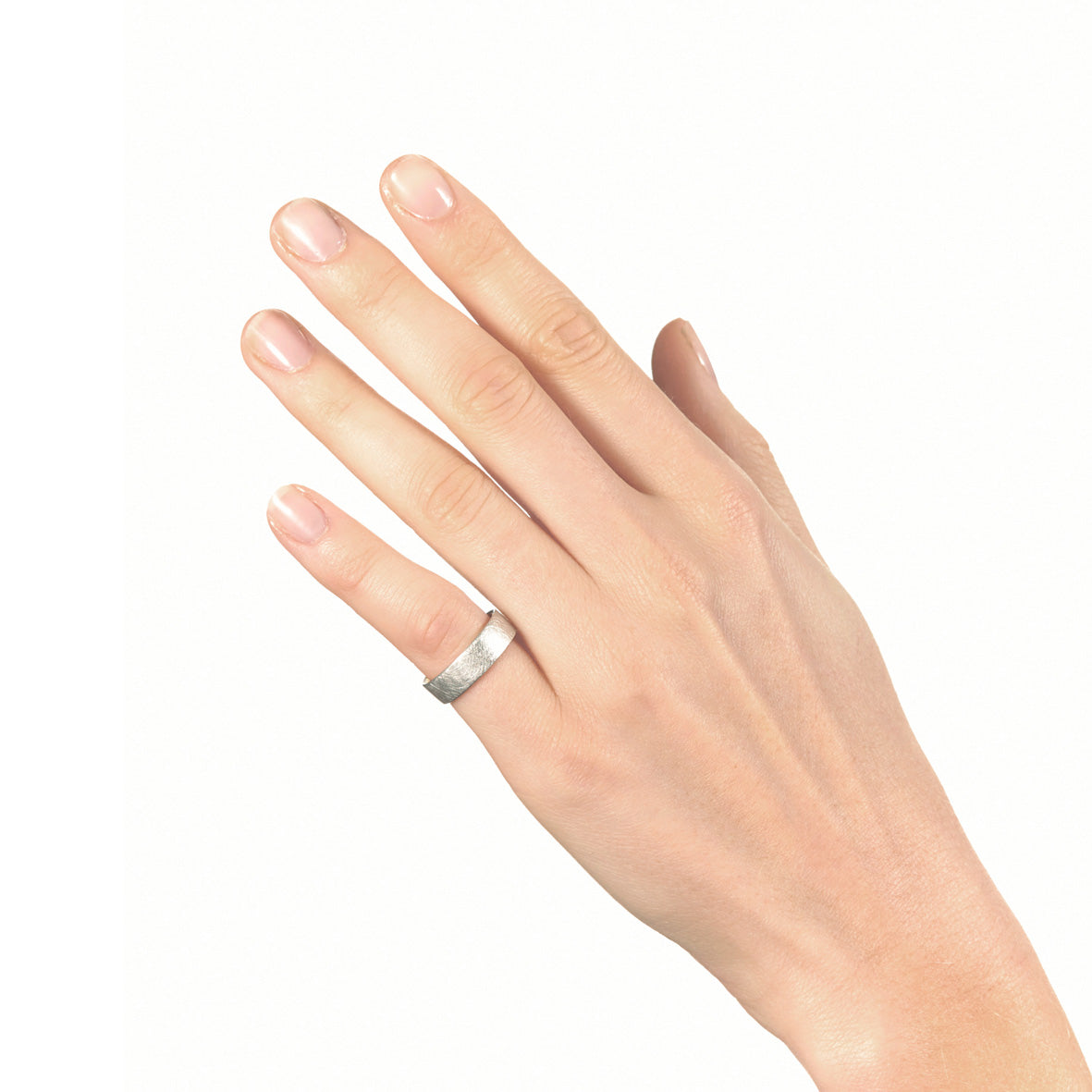 6mm Platinum and Gold D Shaped Ring