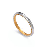 2mm Platinum and Gold Ring