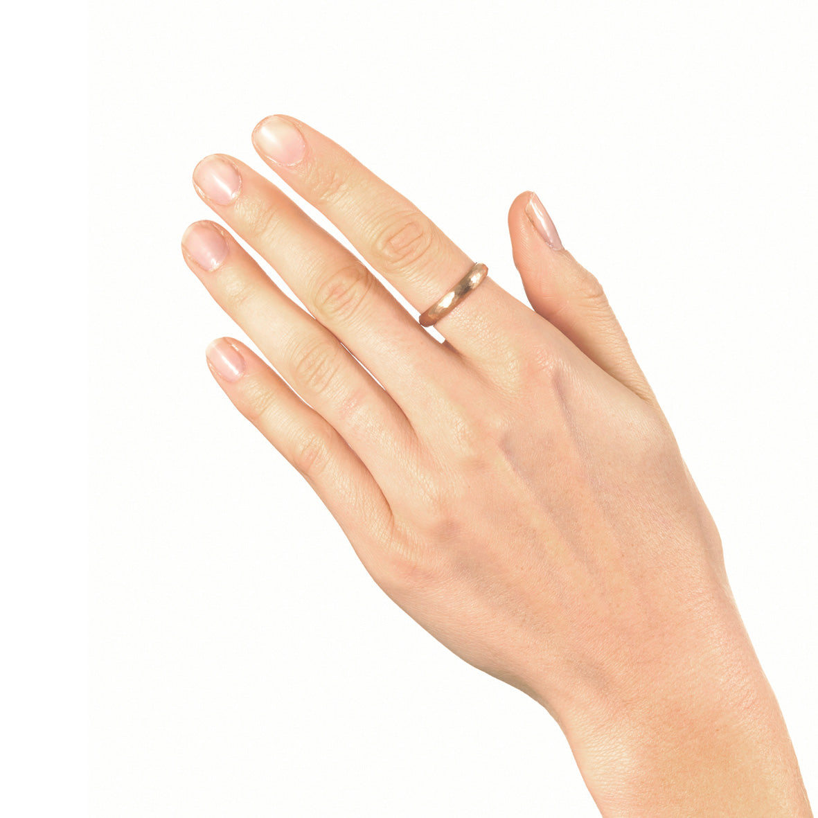 4mm D Shaped Rose Gold Ring