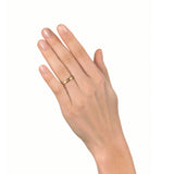 4mm Silver and Gold with Diamond Ring