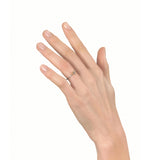 Pinched Platinum and Gold Ascher Cut Diamond Ring