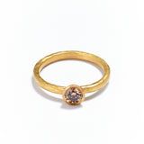 Gold Cognac Diamond Ring