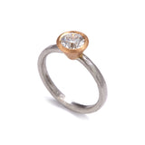 Platinum and Rose Gold Diamond Ring