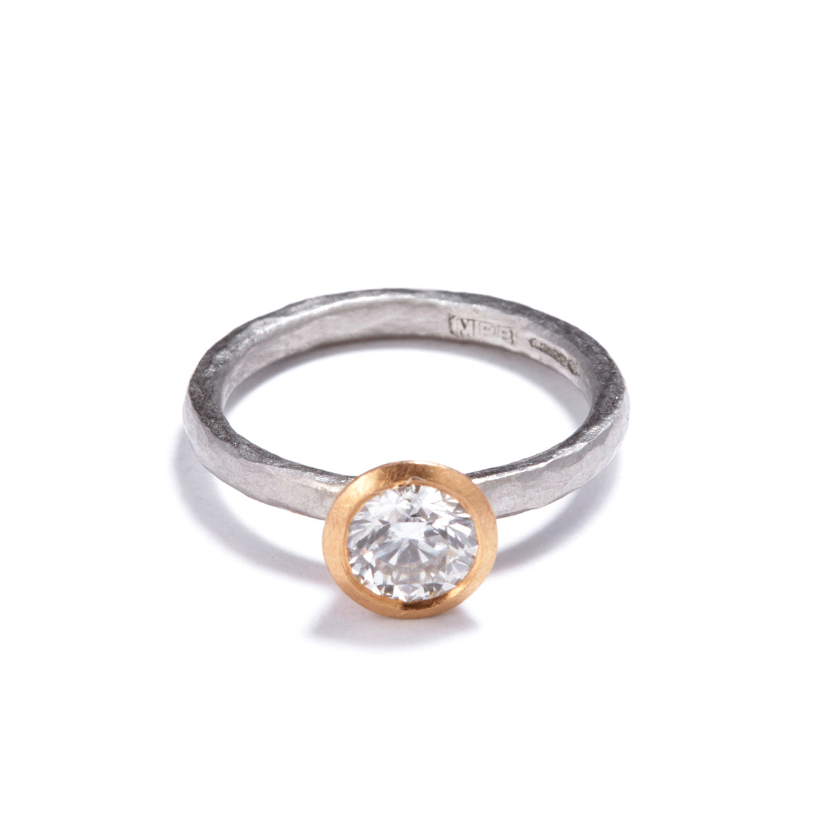Platinum and Rose Gold Diamond Ring