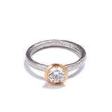 Platinum and Rose Gold Diamond Ring