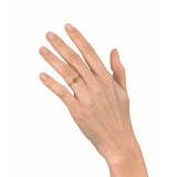 Gold Yellow Diamond Ring with Shoulder Diamonds