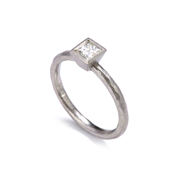 Platinum Princess Cut Diamond Ring
