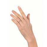 Pinched Platinum Claw Set Rose Cut Diamond Ring