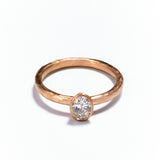 Rose Gold Oval Diamond Ring