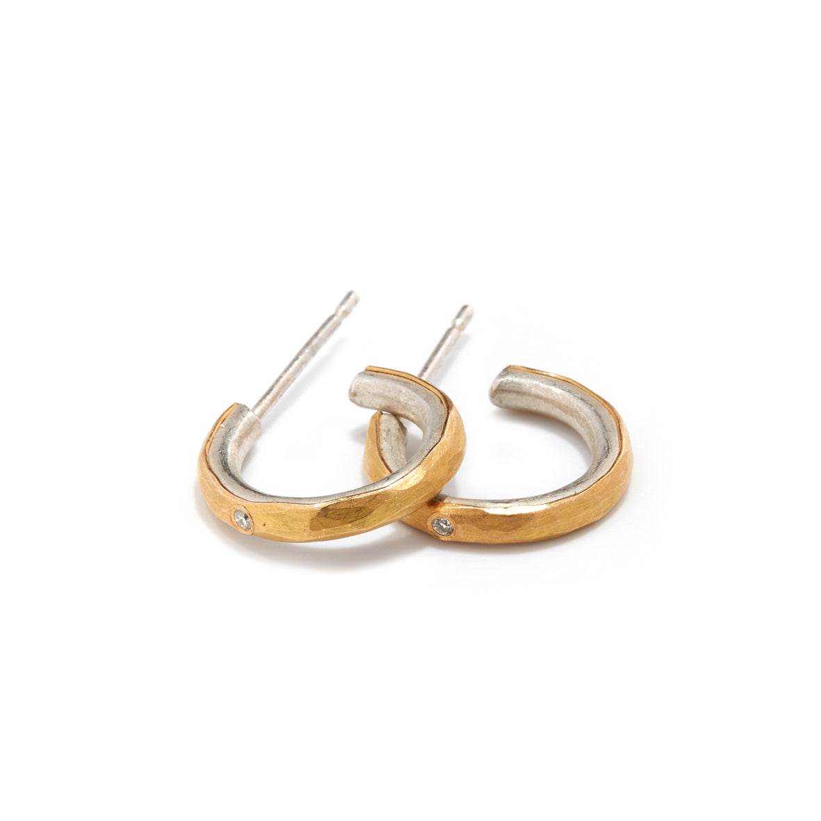Silver and Gold Hoop Earrings