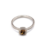 Platinum Cognac Diamond Ring