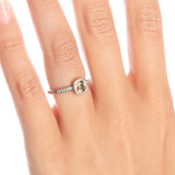 Platinum Cognac Diamond Ring