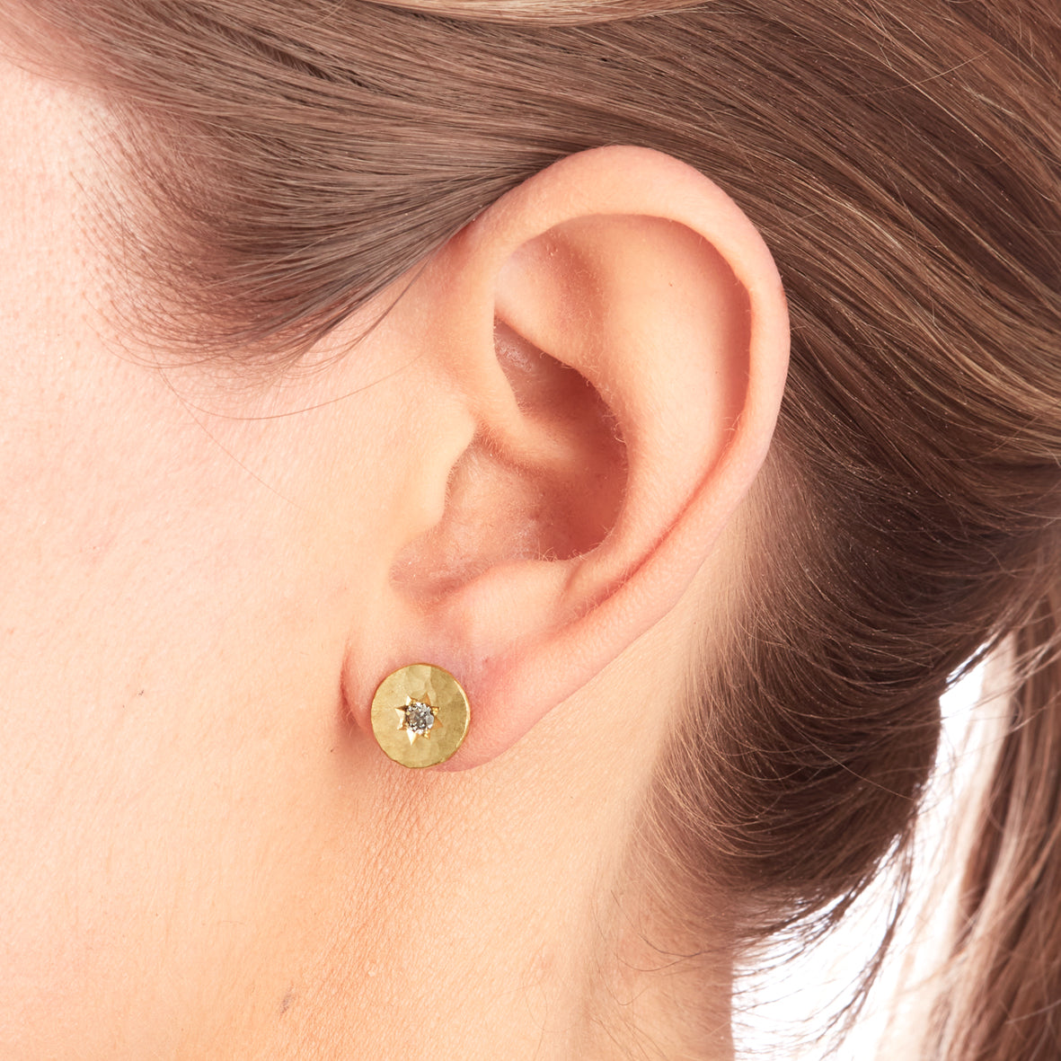 Hammers Disc Star Set Diamond Earrings