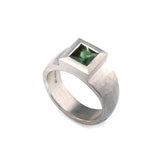 Silver Green Tourmaline Ring