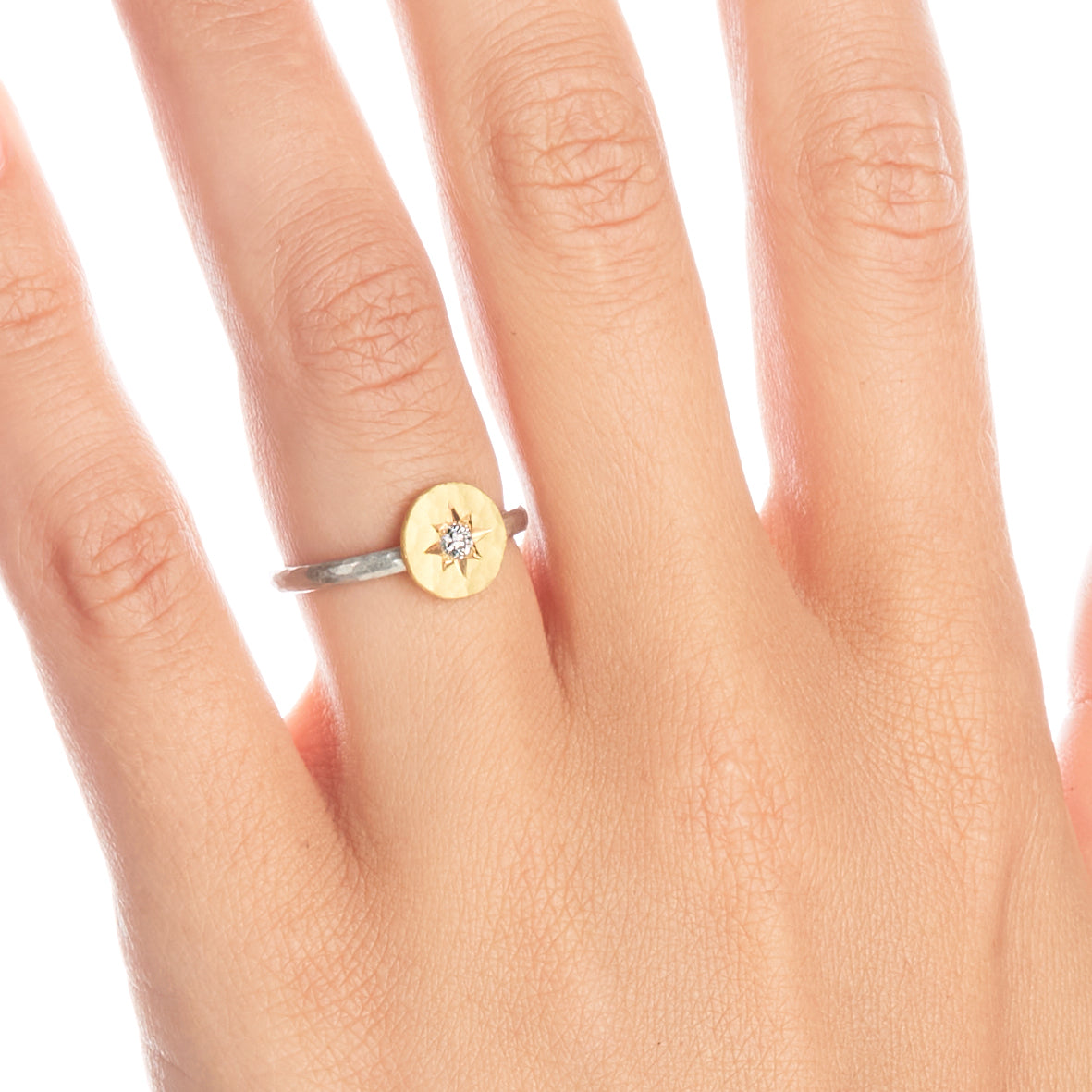 18ct Gold DIsc Ring