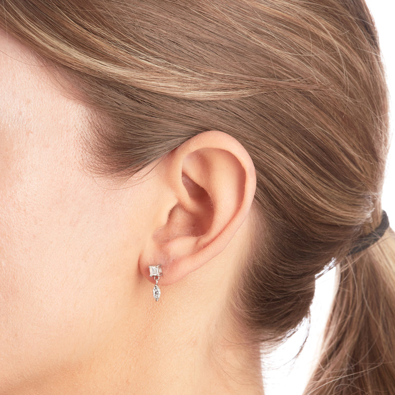 Platinum Marquise Diamond Earrings
