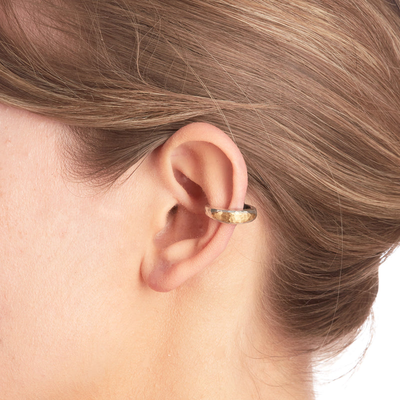 Silver Ear Cuff with Gold Overlay