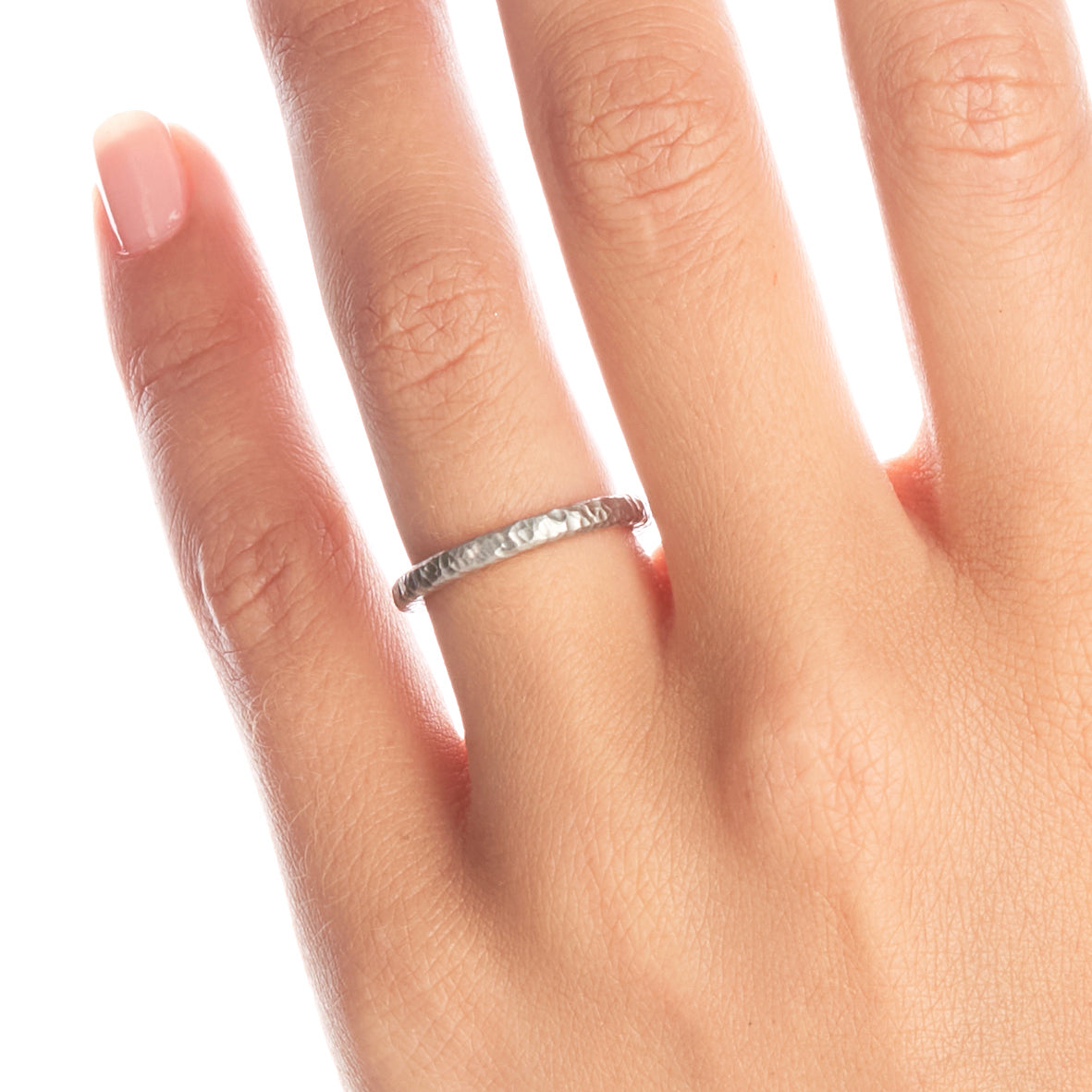 2.5mm Pinched Platinum Ring