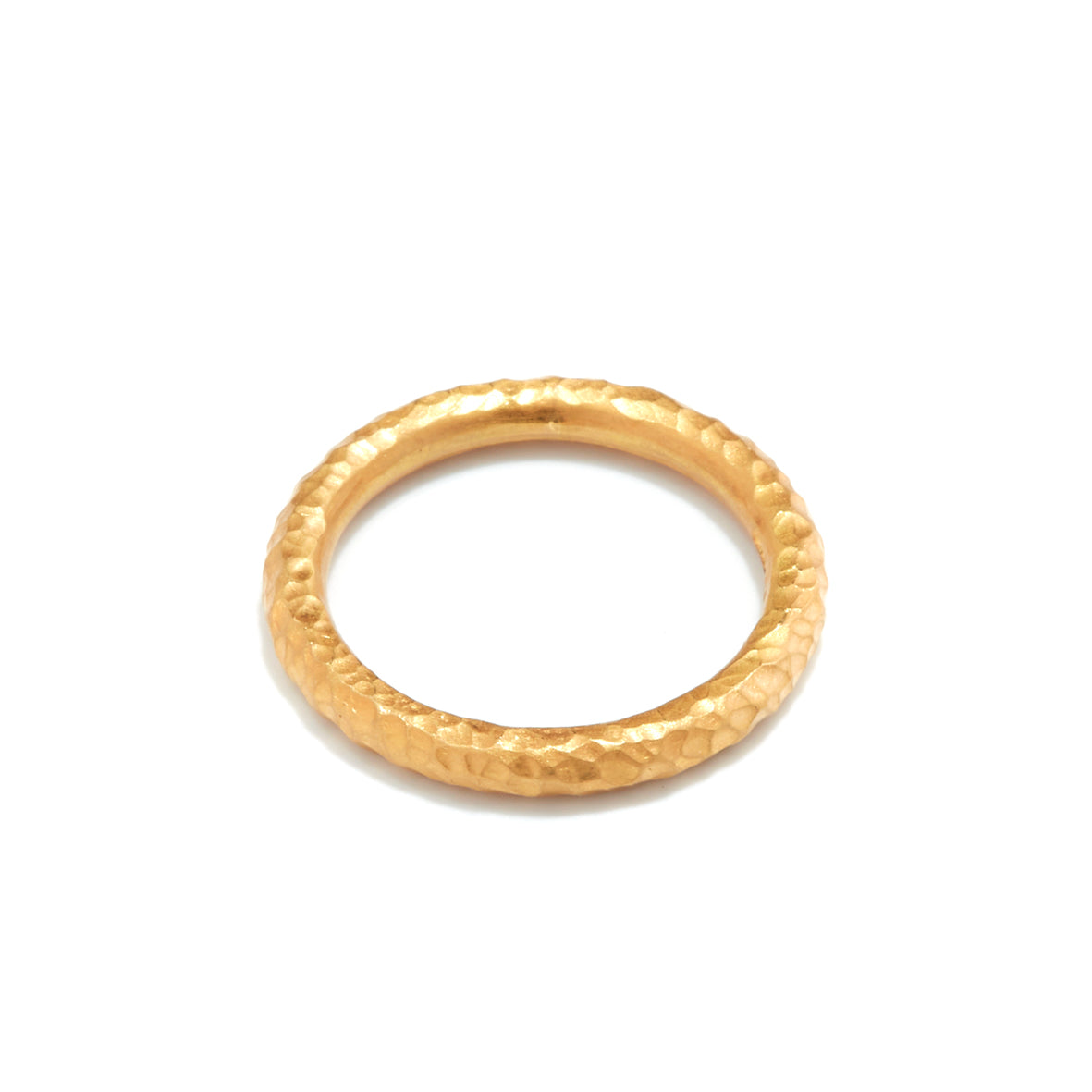 2.5mm Pinched Gold Ring