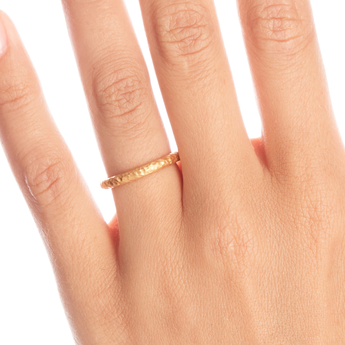 2.5mm Pinched Gold Ring