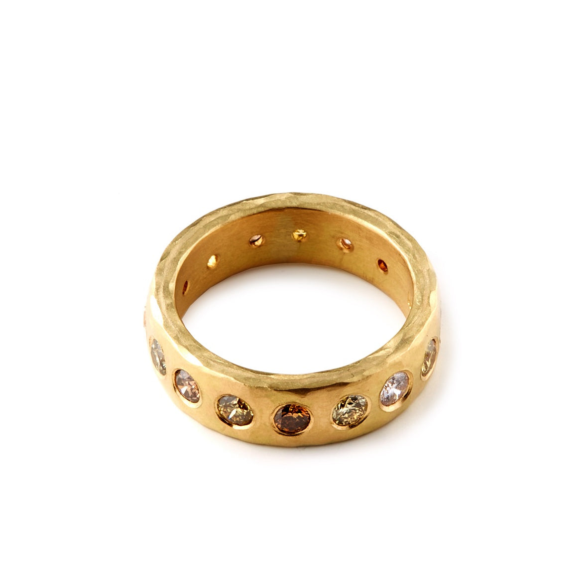 Natural Coloured Diamond Eternity Ring