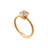 White Cushion Cut Diamond Ring