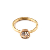 White Cushion Cut Diamond Ring