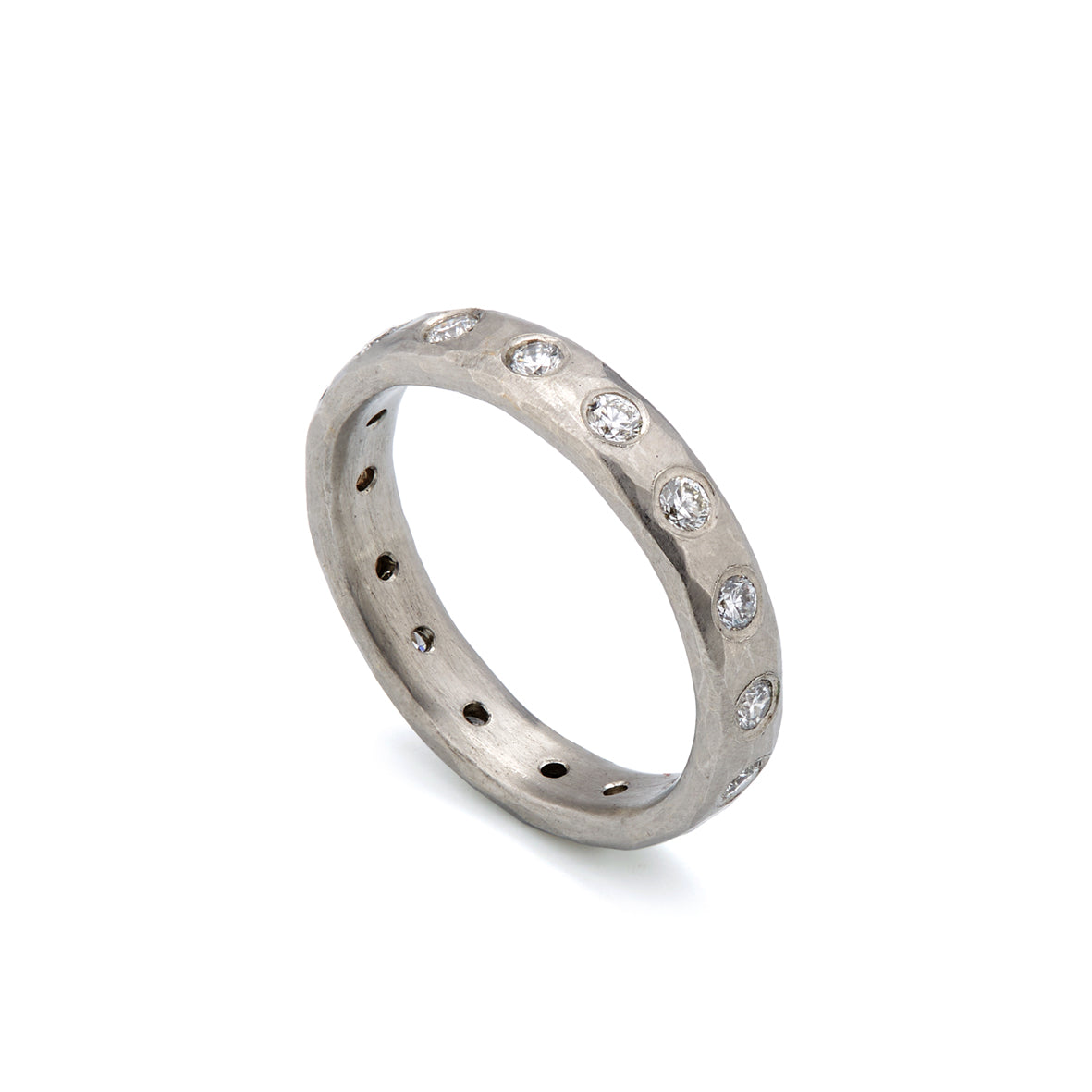 Platinum Flush Set Diamond Eternity Ring