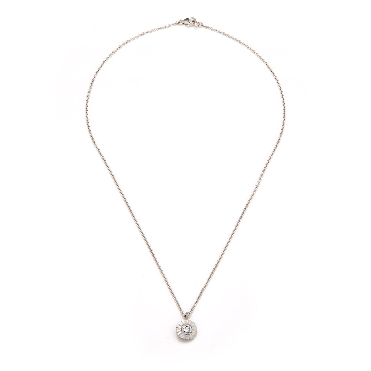 Platinum Old Cut Diamond Necklace