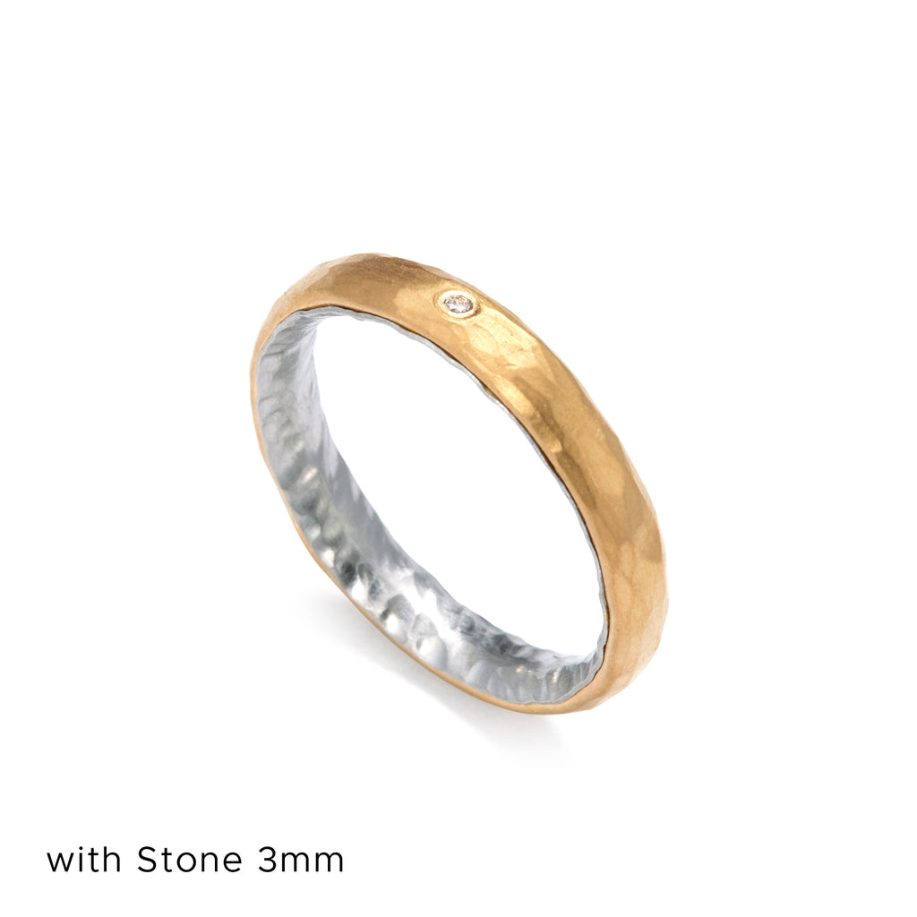 Gold and Platinum Ring with Stone (Japanese) – malcolm betts